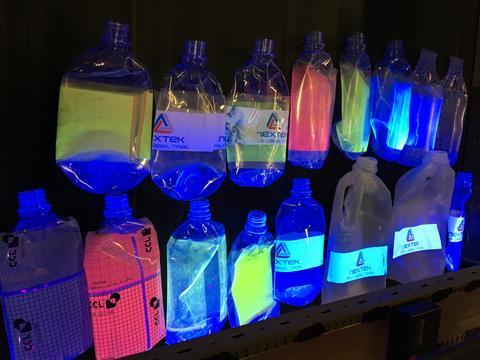 An image showing plastic sorting using fluorescence