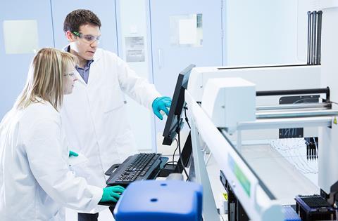 Biologics research – Scientists at Perkin Elmer Janus Control