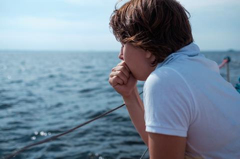 Young woman suffering from seasickness