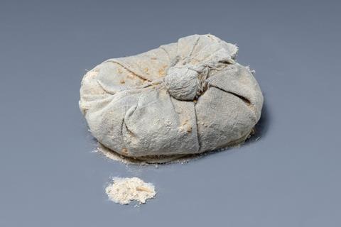 Bag of natron from Tutankhamun's embalming cache