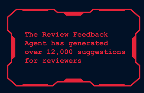 The Review Feedback Agent has generated over 12,000 suggestions for reviewers