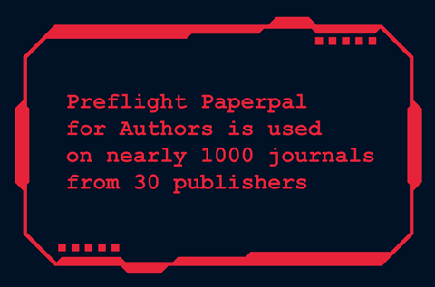 Preflight Paperpal for Authors is used on nearly 1000 journals from 30 publishers