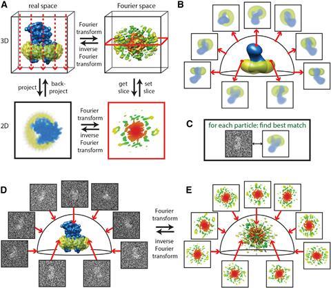 Diagram explaining the basic concepts of Cryo-EM