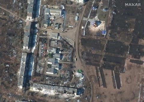 Sumy, Ukraine invasion satellite image