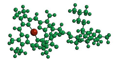 Molecular structure of chlorophyll A