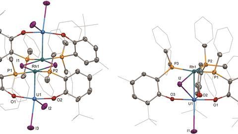 uranium–rhodium bonding