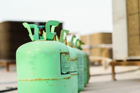 Row of Freon gas, used for air conditioning 