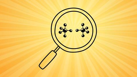 Mirror-image molecules seen through a magnifying glass