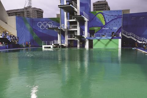 Maria Lenk Aquatics Stadium in Rio de Janeiro