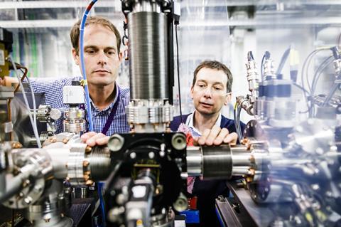 DESY's Anton Barty (left) and Henry Chapman (right) seen at SPB-SFX instrument 