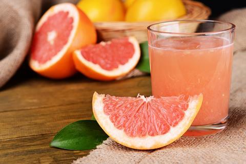Grapefruit juice with grapefruit