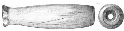 Illustration of a smoking pipe from a site on the Columbia River, Washington