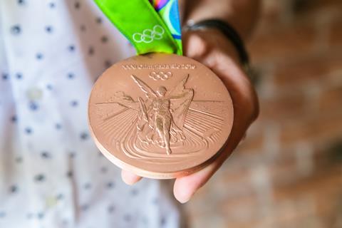 Russian gymnast David Delyavskiy's bronze medal from the 2016 Olympics in Rio de Janeiro, Brazil