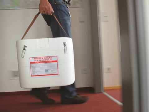 Organ donation transportation box 