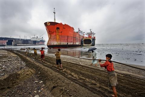 Ship breaking yard