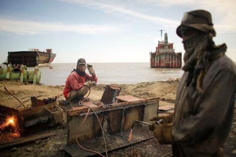 Ship-breaking yard in Chittagong