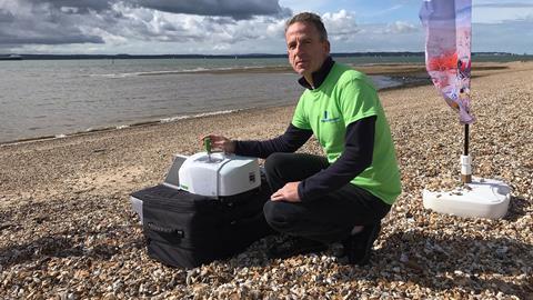 PerkinElmer's Ian Robertson beach sampling microplastics