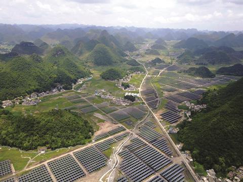 Solar panels in Guizhou province