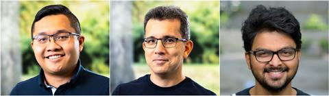 Three headshots of professional men