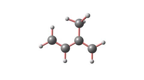 Isoprene 3d illustration 