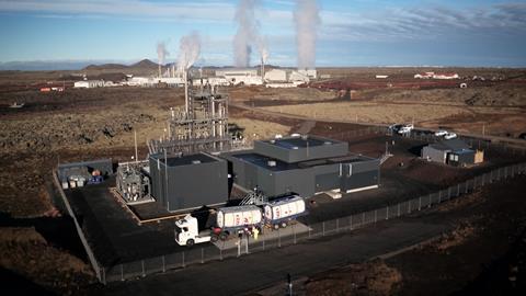 111CW - Feature - Aerial view of Carbon Recycling International plant, in Iceland