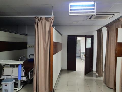 UV lamp in hospital