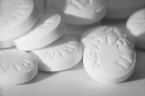 Close up of aspirin tablets