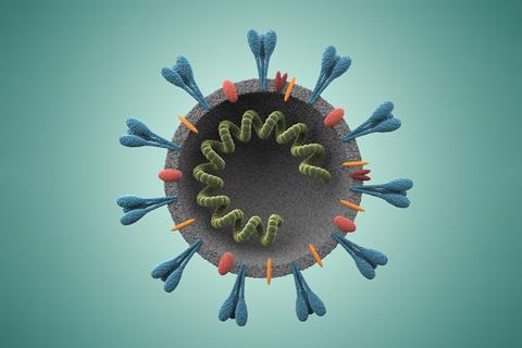 An image showing an illustration of coronavirus