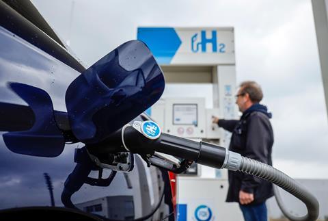 An image showing a hydrogen fuelled car