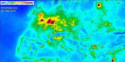 An image showing Copernicus sentinel data 