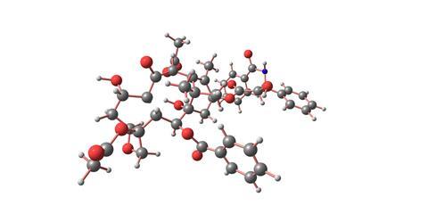 illustration of a Taxol molecule