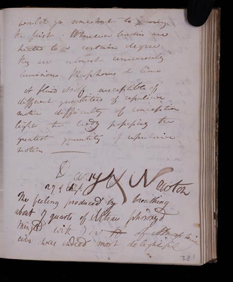 Humphry Davy notebook