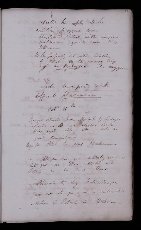 Humphry Davy notebook