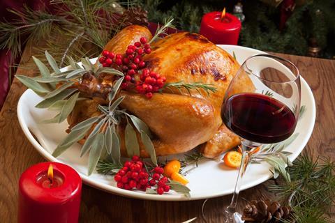 Roast Turkey and red wine