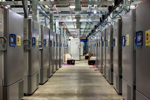 An image showing storage freezers where vials of Covid-19 vaccine are to be stored