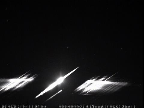 Winchcombe meteor fireball spectrum