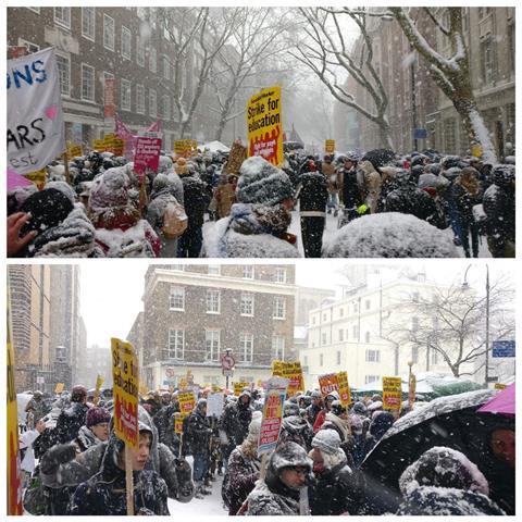 USS strike in the snow