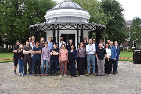 A photograph of Rasmita Raval's group at the University of Liverpool