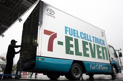An image showing a Fuel Cell Truck For 7-Eleven Japan Stores