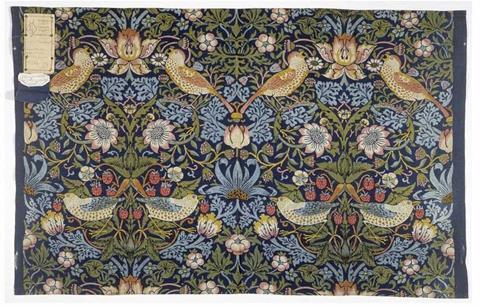 Strawberry Thief, 1883, William Morris (1834-1896) V&A Museum no. T.586-1919