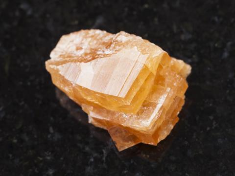 Orange chabazite gemstone