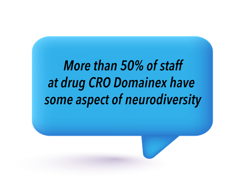 More than 50% of staff at drug CRO Domainex have some aspect of neurodiversity