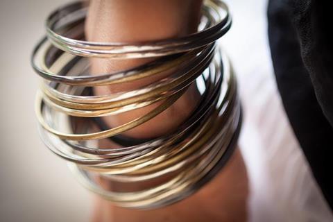 Metallic bangles