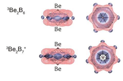 Molecular diagrams of two star-shaped molecules