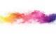 A splash of colourful powder pigments on a white background