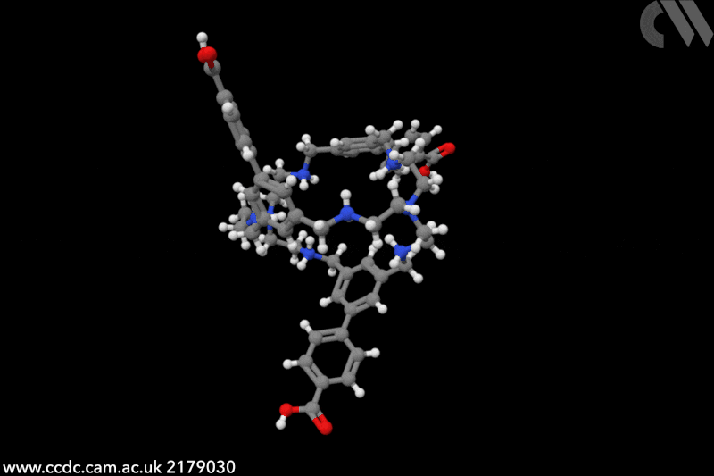 3D spinning gif depicting CCDC attributed molecule 2179030