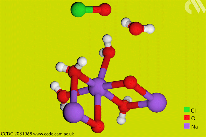 A spinning structure of sodium hypochlorite